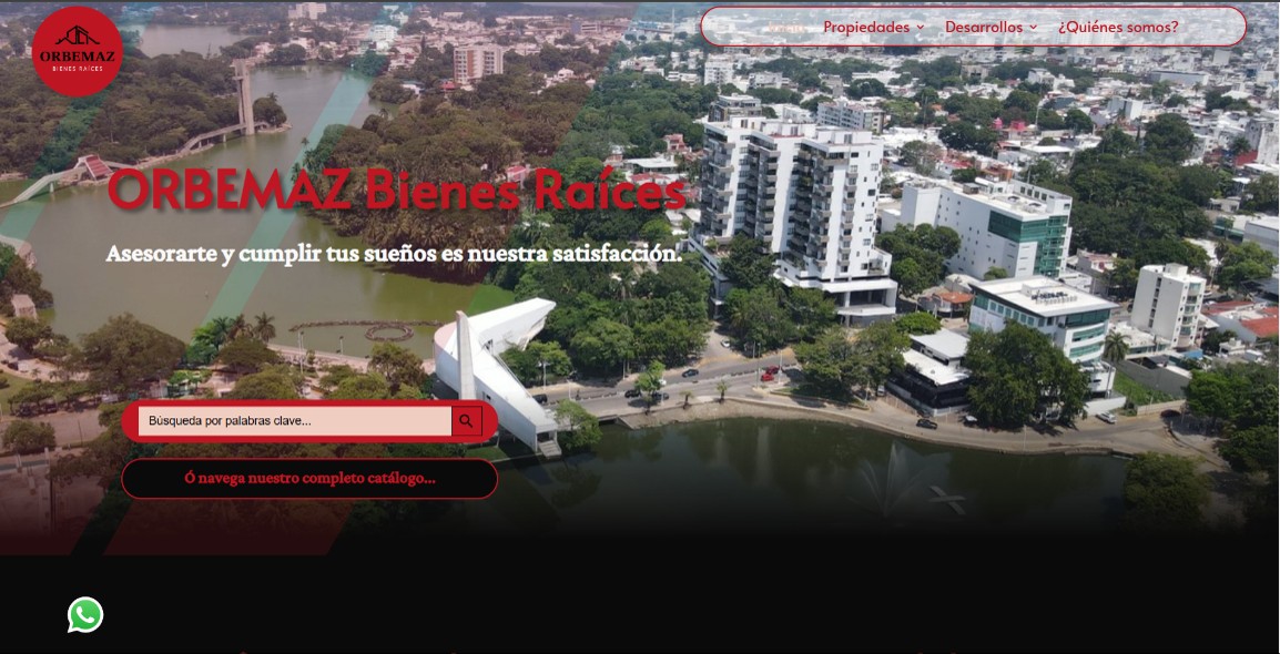 WEBSITE ORBEMAZ BIENES RAICES